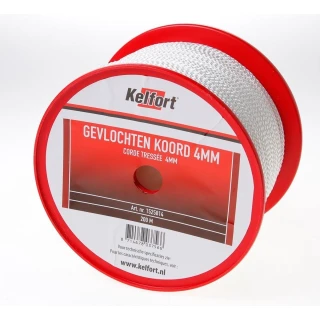 Kelfort - Koord Gevlochten Wit 4MM (200 Meter)