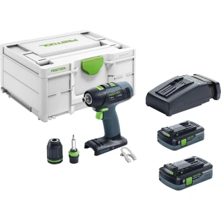 Festool - 18V Schroefboormachine T18+3 Hpc 4.0 Plus Set