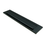 Oxloc Briefplaat met veer Aluminium, mat zwart